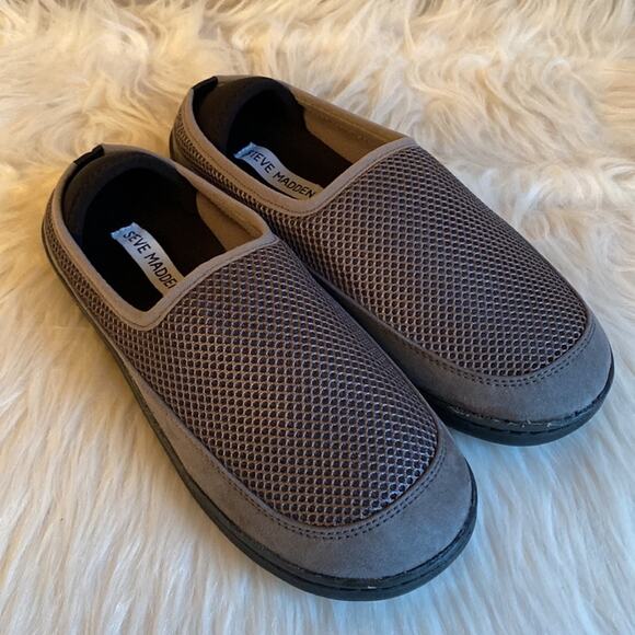 Steve Madden Bdarrenn Flyknit Slippers Grey Slip-On Size XL NIB - Picture 3 of 7